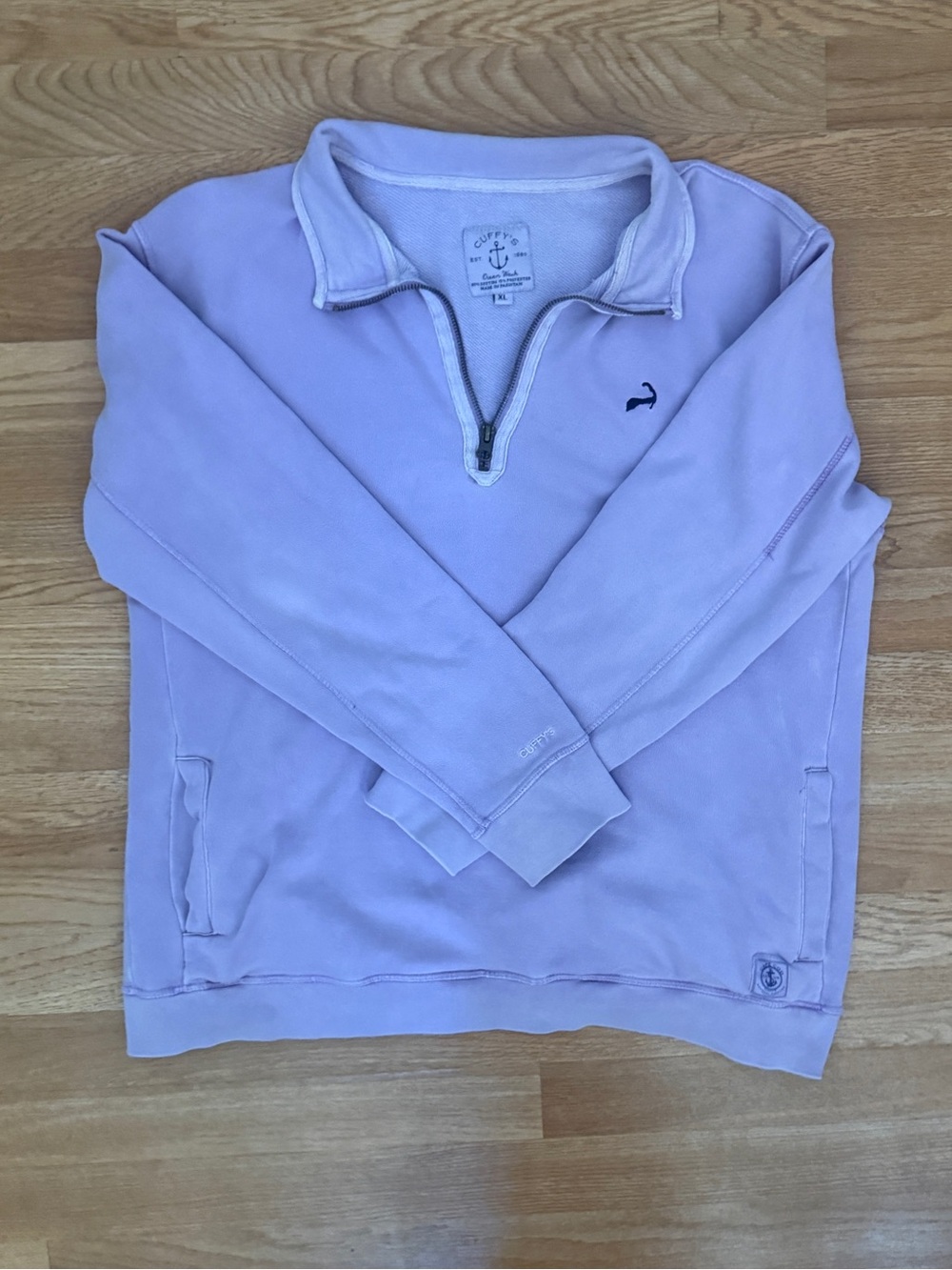 Men's Quarter-Zip Pullover Sweater - Lavender